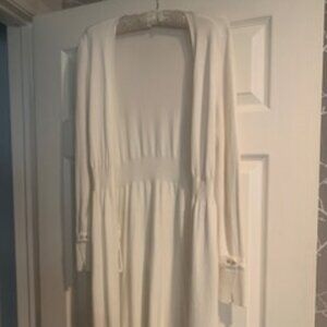 Winter White Open Long Sweater